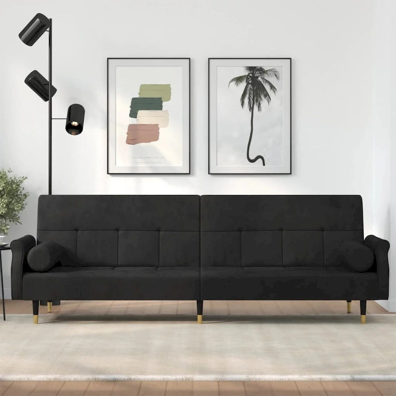 Sofa Bed Loveseat Convertible with Cushions for Studio - Velvet 85 x 35 x 27.6