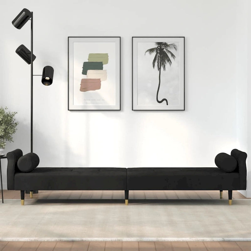 Sofa Bed Loveseat Convertible with Cushions for Studio - Velvet 85 x 35 x 27.6