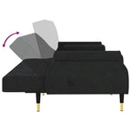 Sofa Bed Loveseat Convertible with Cushions for Studio - Velvet 85 x 35 x 27.6