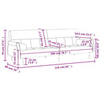 Sofa Bed Loveseat Convertible with Cushions for Studio - Velvet 85 x 35 x 27.6