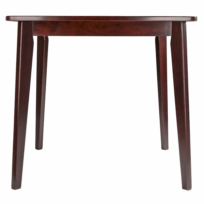 Solid Wood Dining Table, Walnut - 34.02 x 34.02 x 29.33 inches