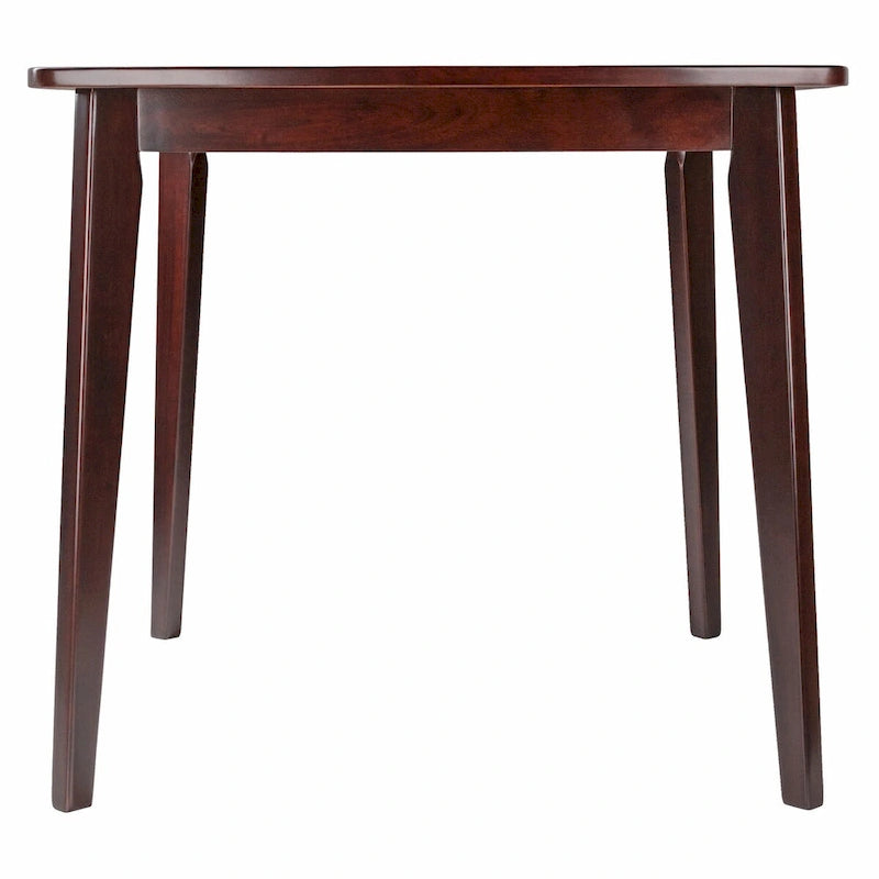 Solid Wood Dining Table, Walnut - 34.02 x 34.02 x 29.33 inches