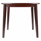 Solid Wood Dining Table, Walnut - 34.02 x 34.02 x 29.33 inches
