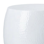 Silver Round Accent Stool - 15"W x 15"D x 16"H