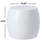 Silver Round Accent Stool - 15"W x 15"D x 16"H
