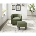 360° Swivel Accent Chair with Ottoman