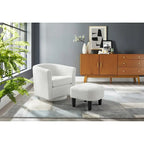 360° Swivel Accent Chair with Ottoman