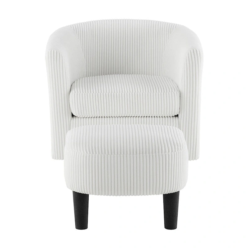 360° Swivel Accent Chair with Ottoman