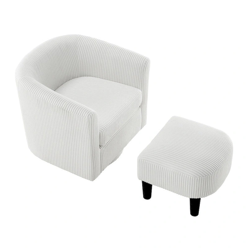 360° Swivel Accent Chair with Ottoman