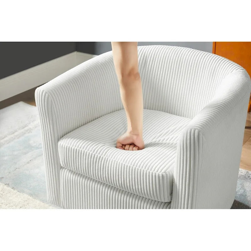 360° Swivel Accent Chair with Ottoman