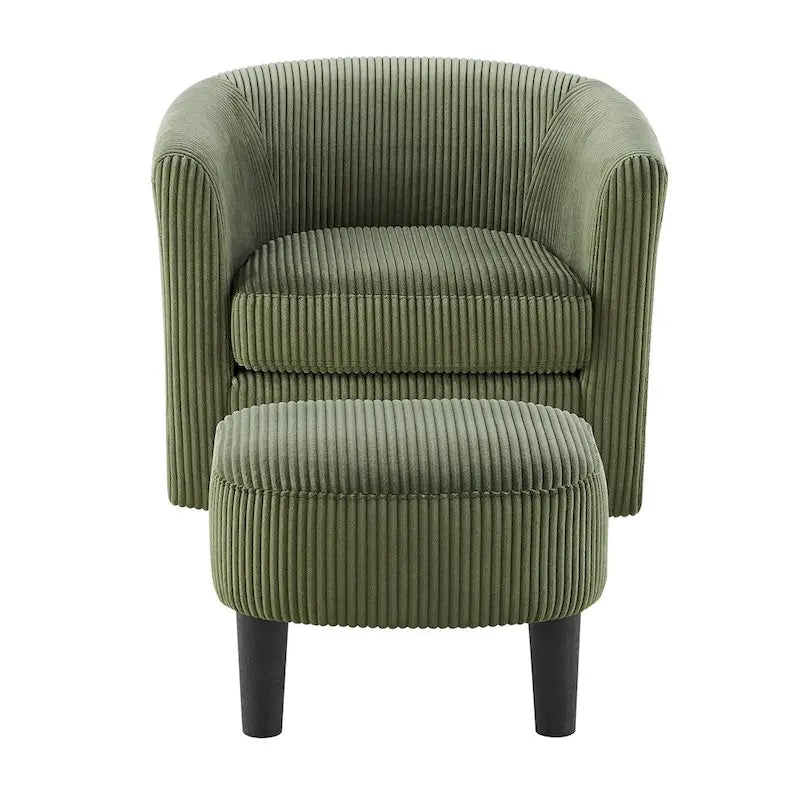 360° Swivel Accent Chair with Ottoman