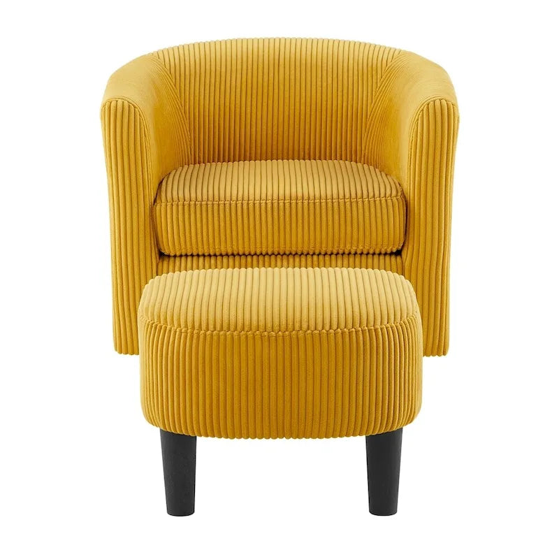360° Swivel Accent Chair with Ottoman