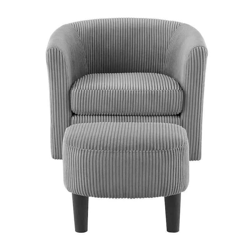 360° Swivel Accent Chair with Ottoman