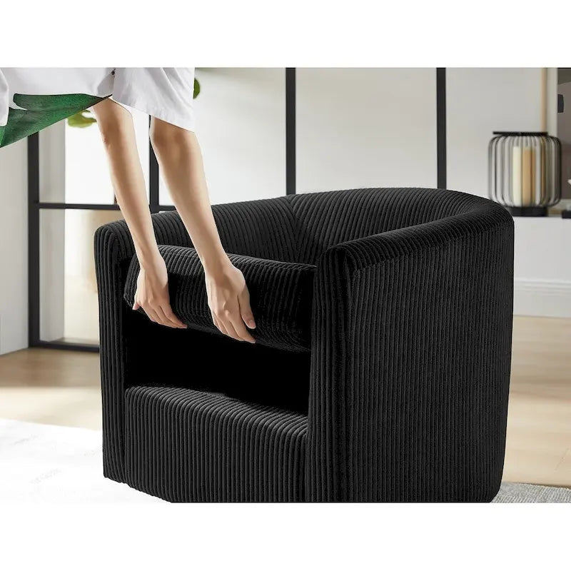 360° Swivel Accent Chair with Ottoman
