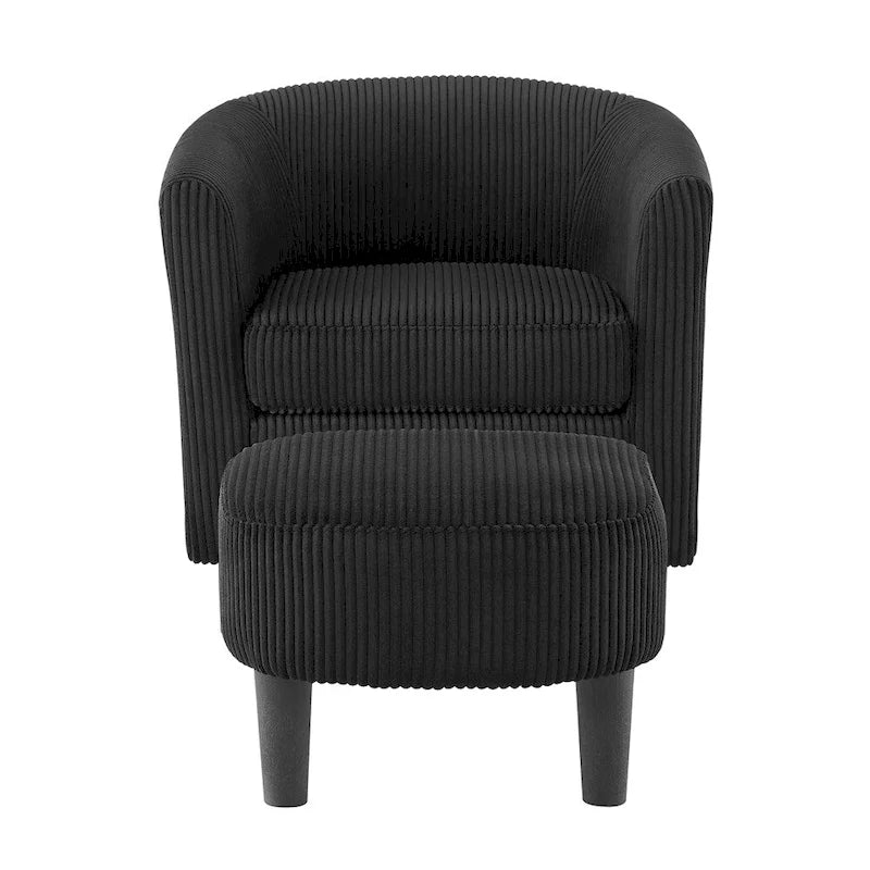 360° Swivel Accent Chair with Ottoman