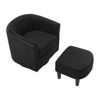 360° Swivel Accent Chair with Ottoman