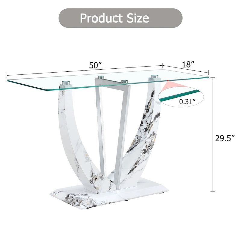Modern and Simple Rectangular Console Table