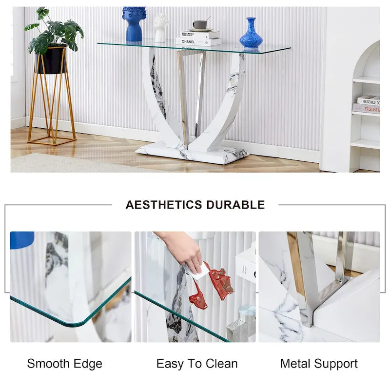 Modern and Simple Rectangular Console Table