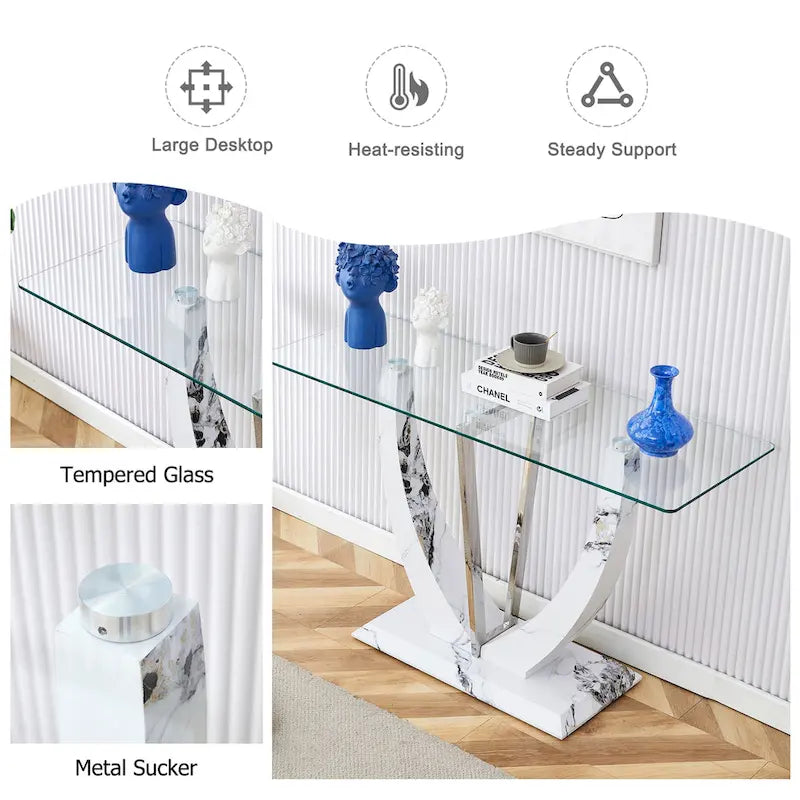 Modern and Simple Rectangular Console Table