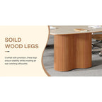 6.5 ft Conference Table with Sintered Stone Top & Solid Wood Base