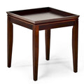 Square Wood End Table with Tray Top