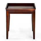 Square Wood End Table with Tray Top