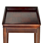 Square Wood End Table with Tray Top