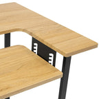 Pivot Sewing Table with Storage Panel and Adjustable Platform