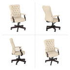 High Back Tufted Office Chair with Arms