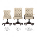 High Back Tufted Office Chair with Arms