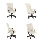 High Back Tufted Office Chair with Arms