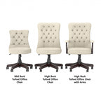 High Back Tufted Office Chair with Arms